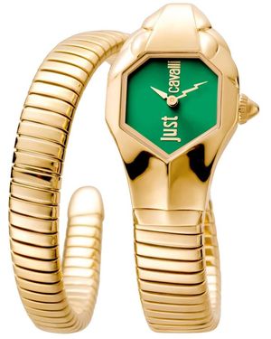 Just Cavalli Roestvrijstalen Analoge Quartz Horloge - Geel