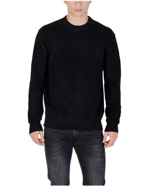 Replay Round-Neck Knitwear - Black