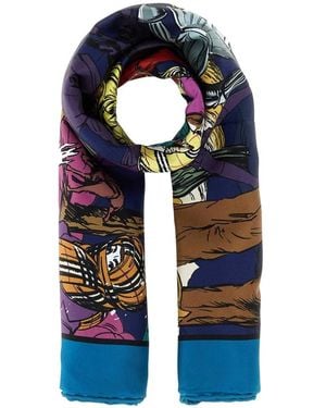 Burberry Silky Scarves - Blu