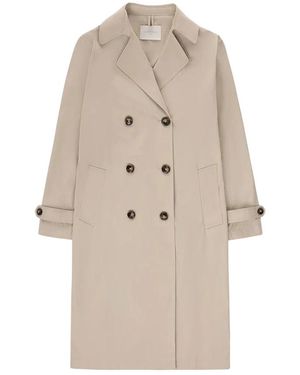 Circolo 1901 Langer Baumwoll-Trenchcoat - Natur