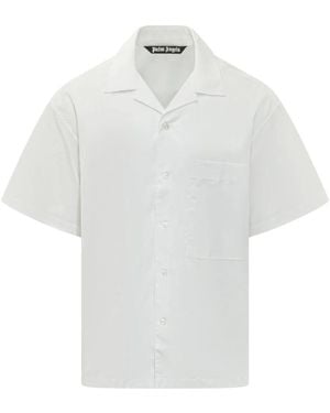 Palm Angels Short Sleeve Shirts - White