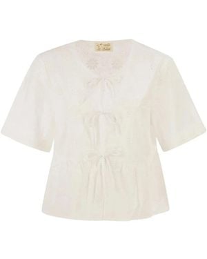 MC2 Saint Barth Sangallo Fleur Embry 01 Bluse - Weiß