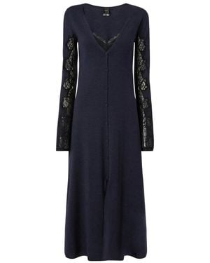 Pinko Kleedjes ,Blauw ,Wol Ululato Jurk