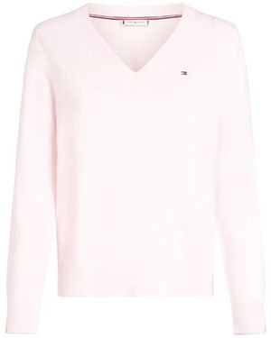 Tommy Hilfiger V-Neck Knitwear - Rosa