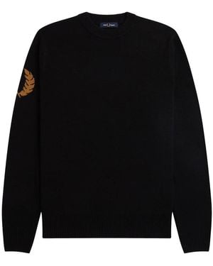 Fred Perry Round-Neck Knitwear - Black