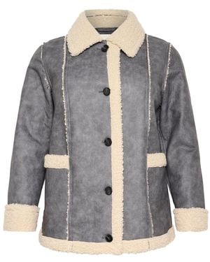 Kaffe Faux Fur & Shearling Jackets - Grey