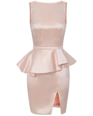 Elisabetta Franchi Minikleid Aus Gazar Mit Volant - Pink