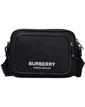 Burberry Schwarze Schultertasche Mit Reißverschluss