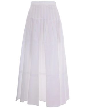 Max Mara Mstopera Poplin Skirt - Wit