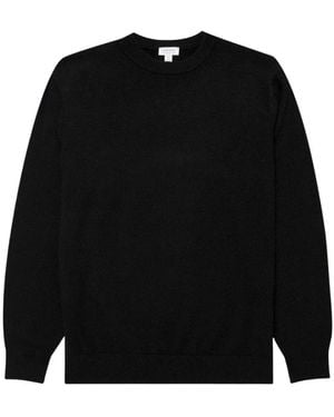 Sunspel Cashmere Crew - Zwart