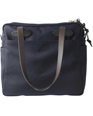 Filson Tassen ,Blauw ,Katoen Rugged Twill Tote Bag Met Rits