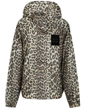 Ganni Multicolour Nylon Rain Coat - Grey
