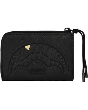 Sprayground Blacked Out Embossed Tooth Wallet - Schwarz