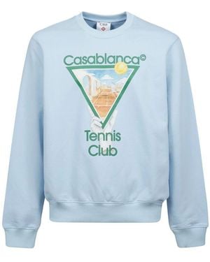 CASABLANCA Metaphysical Tennis Icon Langarm Sweatshirt - Blau