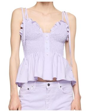 Dondup Sleeveless Tops - Purple