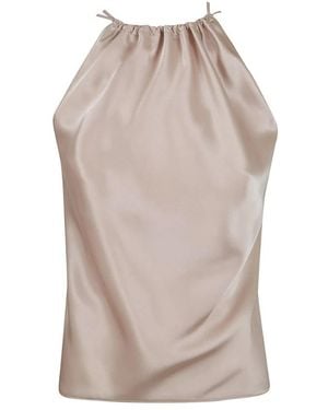 Pinko Tops ,Roze ,Polyester Carota Top - Grijs