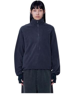 Entire studios System Half Zip Fleece - Blau