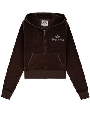 Juicy Couture Juicy Script Velour Zip Hoodie - Zwart