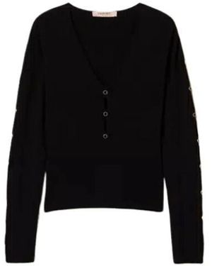 Twinset Knitwear > v-neck knitwear - Noir