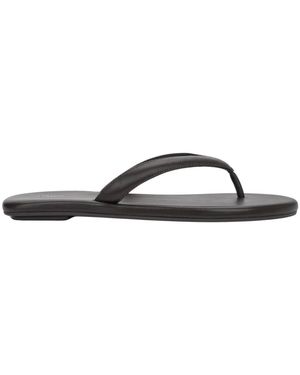 ESTRO Schoenen ,Bruin ,Leer Flip-Flops - Zwart