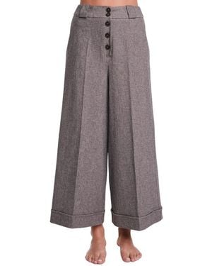 ALESSIA SANTI Wide Trousers - Grey