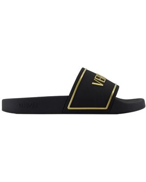 Versace Schoenen ,Zwart ,Rubber Slippers