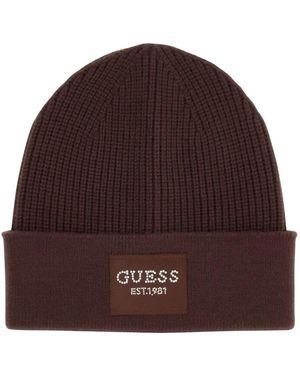 Guess Accessoires ,Bruin ,Polyester Aw 5631 Vis 01 Beanie