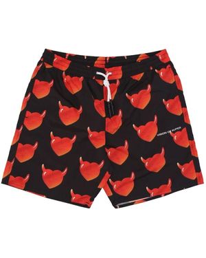 Vision Of Super Herz Badehose Schwarz/Rot