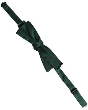 Dolce & Gabbana Silk Adjustable Neck Papillon Bow Tie Ties And Formal Accessories - Green