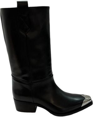 Evaluna Cowboy Boots - Black