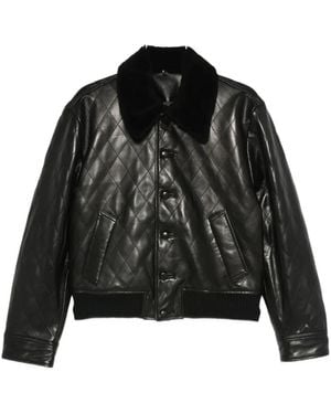 Ernest W. Baker Schwarze Leder Oberbekleidung Jacke