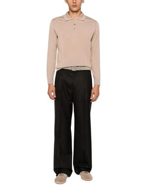 Canali Tops ,Polo Ml - Zwart