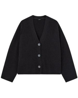 JOSEPH Zachte Wol Vest - Zwart