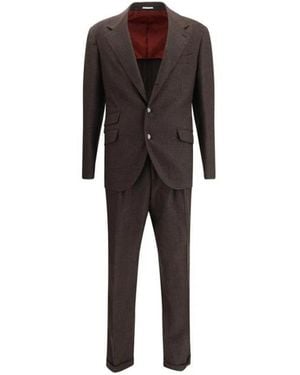 Brunello Cucinelli Single Breasted Suits - Marrón