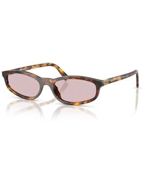 Miu Miu Stilvolle Sonnenbrille Mit Lebendigen Gläsern - Pink