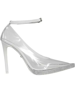 Gcds Rhinestone Pointy-Toe Pumps - Weiß