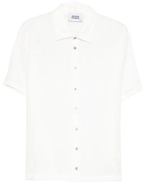 Alpha Studio Short Sleeve Shirts - Blanco