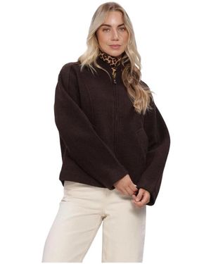 SELECTED Jassen ,Bruin ,Wol Jacqueline Wolmix Jas - Zwart