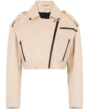 The Mannei Kort Leren Jack - Naturel