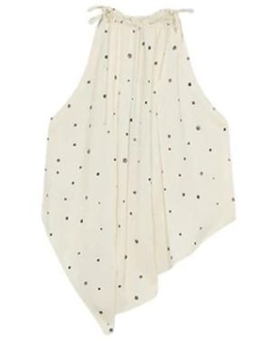 Trussardi Top Met Polka Dots - Wit