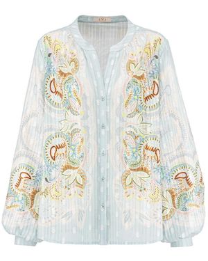 Ivi Blouse Met Verfraaid Kant - Wit