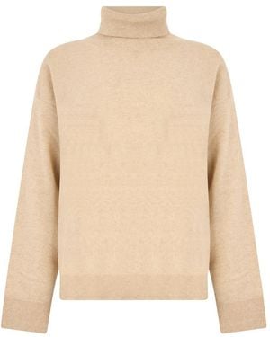 Moorer Daine-Bc Turtleneck Trui - Naturel