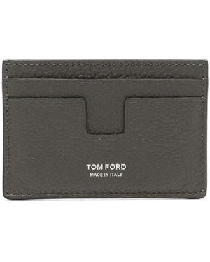 Tom Ford Accessoires ,Grijs ,Nylon Classic Wallet - Zwart