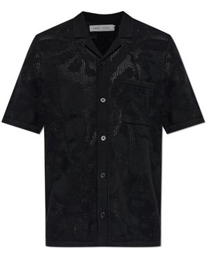 Samsøe & Samsøe Overhemden ,Zwart ,Katoen Saconald Shirt