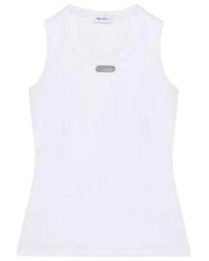 McQueen Sleeveless Tops - Blanco