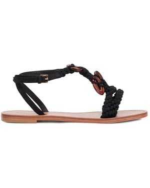 Alberta Ferretti Flat Sandals - Black