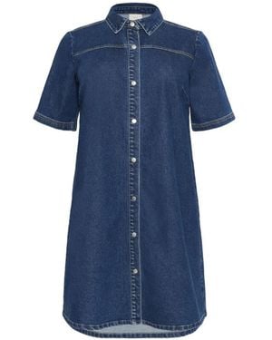 Kaffe Shirt Dresses - Blue