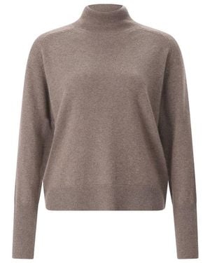 SMINFINITY Rollkragenpullover Aus Kaschmir Baumwolle - Grau