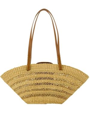 Vanessa Bruno Braune Leder-Schultertasche - Mettallic