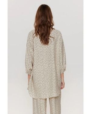 Numph Elegante Lange Bluse - Grau